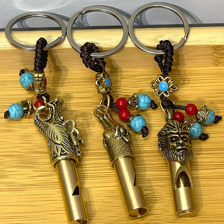 Metal Figürlü Düdük Anahtarlık