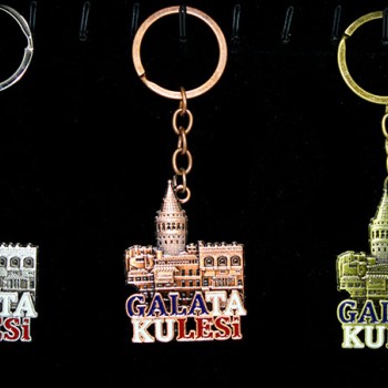 Metal Galata Kulesi Anahtarlık Model 2