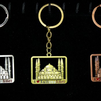 Metal Sultanahmet Anahtarlık Kare 