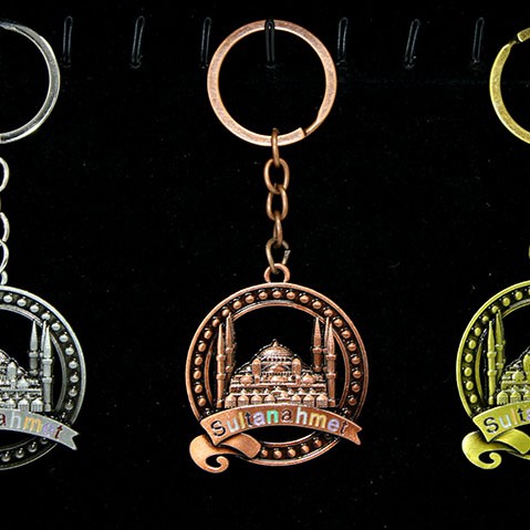 Metal Sultanahmet Anahtarlık Yuvarlak