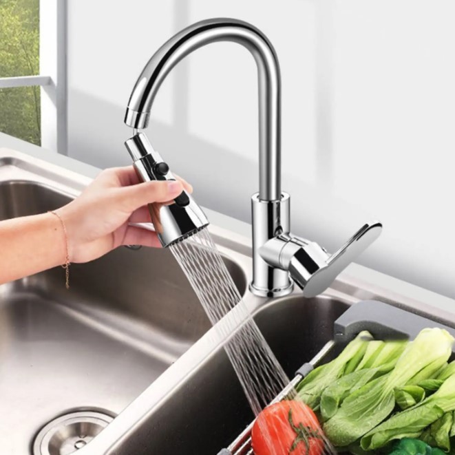 Metalik Musluk Başlığı 3 Fonksiyon