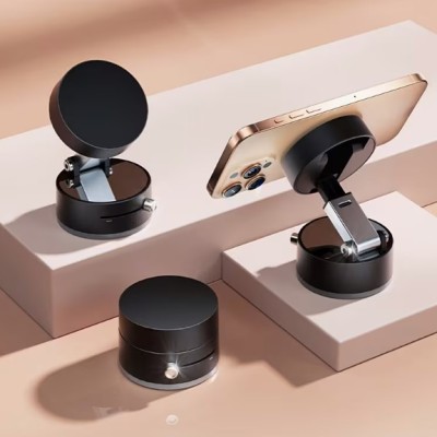 Mıknatıslı Katlanabilir Telefon Tutucu - Torpido ve Cam Uyumlu