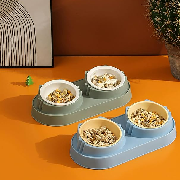 Mikopet Çift Bölmeli Mama ve Su Kabı