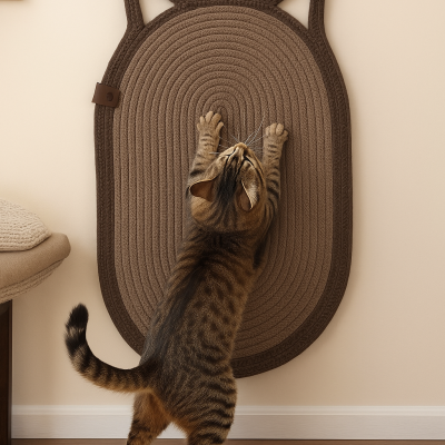 Mikopet Dekoratif Kedi Kulaklı Tırmalama Paspası 