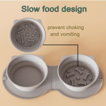 Mikopet Katlanabilir İkili Mama ve Su Kabı