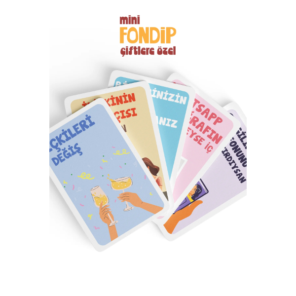 Mini Fondip Çiftlere Özel Eğlenceli Kart Oyunu