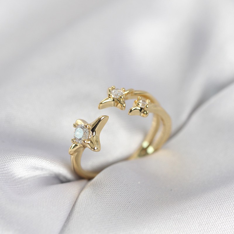 Minimal Kutup Yıldızı Model Gold Renk Kadın Yüzük