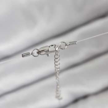 Misineli Topcuk Model Gümüş Renk Hayalet Kolye