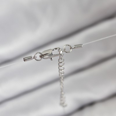 Misineli Topcuk Model Gümüş Renk Hayalet Kolye