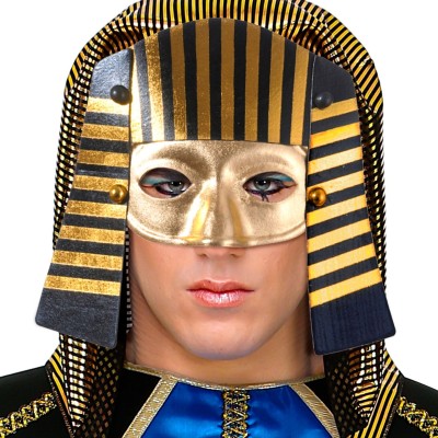 Mısırlı Maskesi Lastik Aparatlı Firavun Maskesi 21x23 cm
