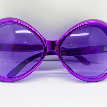 Mor Renk Yeşilçam Nostalji 80li Yıllar 90lı Yıllar Parti Gözlüğü  7x16 cm