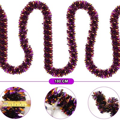 Mor Turuncu Çift Renk Sim Süs 180 cm