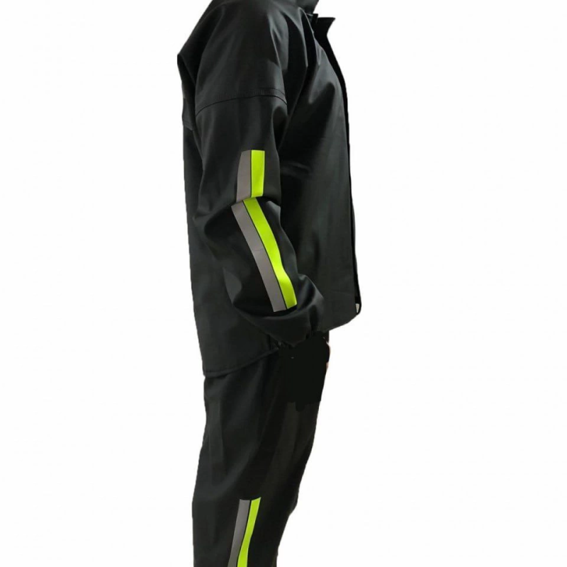 Motorcu Kurye Su Geçirmez Yağmurluk Takım - Siyah -