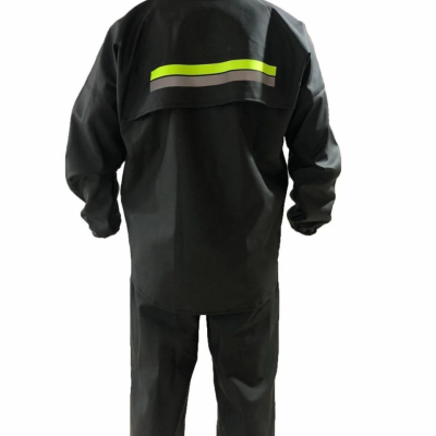 Motorcu Kurye Su Geçirmez Yağmurluk Takım - Siyah -