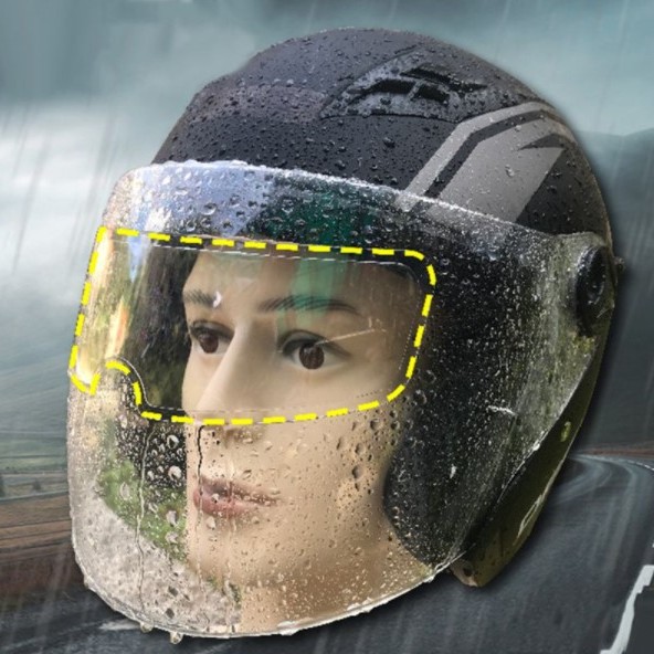 MOTOSIKLET  KASKI İÇIN YAĞMUR KAYDIRICI