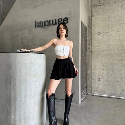 Mykonos Basic Etek - Siyah -