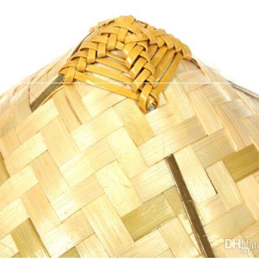 Naturel Renk Cambodia Kamboçyalı Vietnam Şapkası PVC Hasır