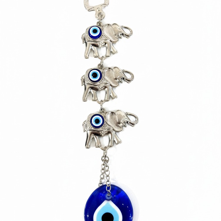 Nazar Boncuğu 3'lü Fil Askılık 