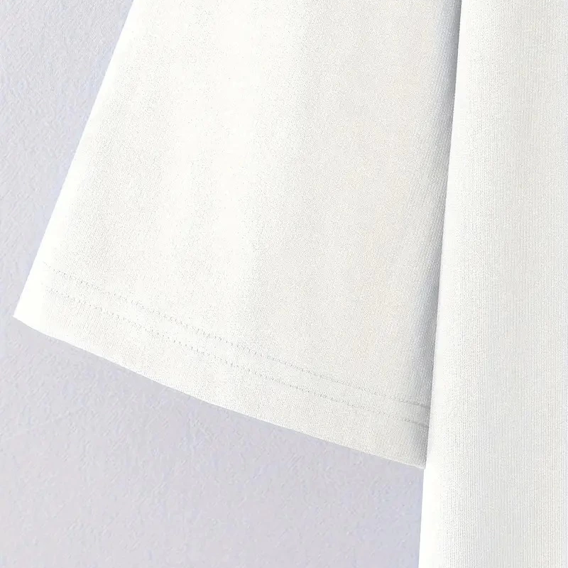 No Risk No Story Baskılı Oversize Bisiklet Yaka T-shirt - Beyaz -