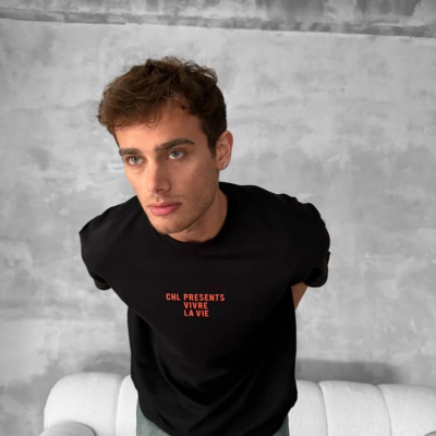 Ön ve Arka Baskılı Oversize Bisiklet Yaka T-shirt- Siyah -