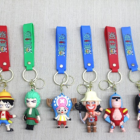 One Piece Karışık Karakterler Silikon Anahtarlık 