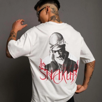 Orijinal :   Oversize Tişört –  Bisiklet Yaka, Ön  Arka Baskılı, Streetwear Tarzı -