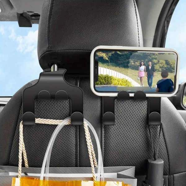 Oto Koltuk Arkası Organizer Askılık Ve Telefon Tutucu 
