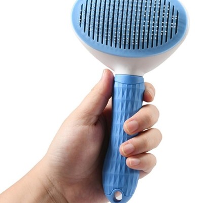 Otomatik Temizlenen Evcil Hayvan Tarağı Mavi