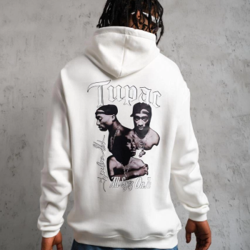 OversizeKapüşonlu Sweat – Kol ve Etek Ribana DetaylıBeyaz -