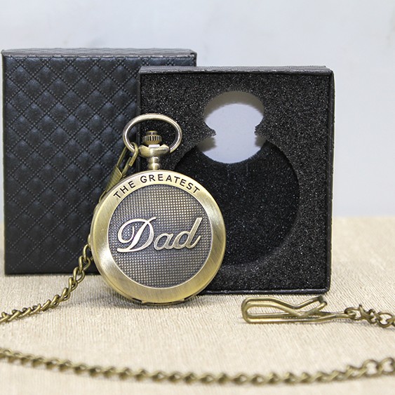 Özel Kutulu Dad (Baba) Tasarımlı Antik Köstekli Saat 