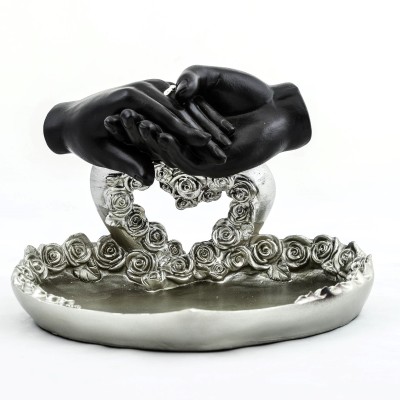 Özel Tasarım Kalpli Polyester Sunum Tepsisi 