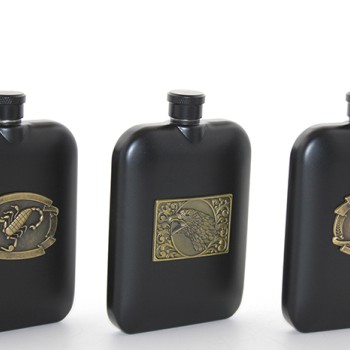 Paslanmaz Çelik Kabartmalı Tekli 6 Oz Matara 