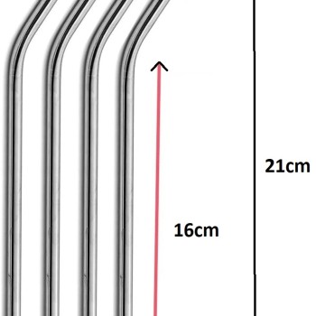 Paslanmaz Çelik Pipet Seti 5 Parça