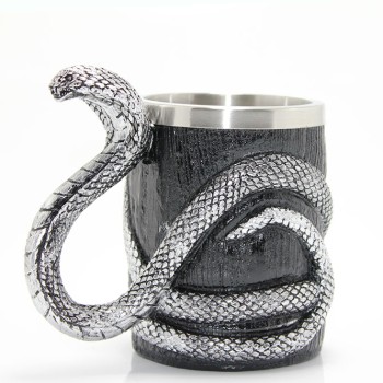 Paslanmaz Çelik Yılan Tasarımlı Kupa Bardak 