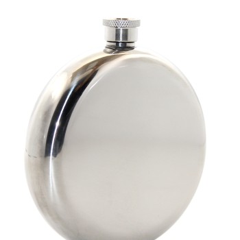 Paslanmaz Çelik Yuvarlak 8 Oz Tekli Matara Çelik Renk