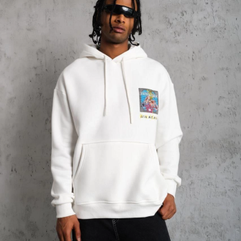 Patel Six Baskılı Kapüşonlu Sweat - Beyaz -