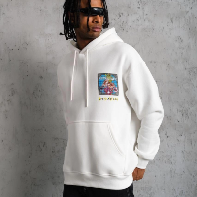 Patel Six Baskılı Kapüşonlu Sweat - Beyaz -