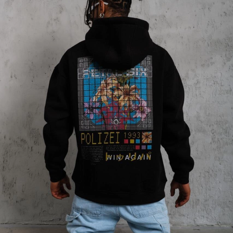 Patel Six Baskılı Kapüşonlu Sweat - Siyah -