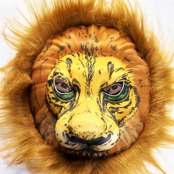 Peluş Aslan Maskesi Kahverengi Yeleli Mega Peluş 33 No