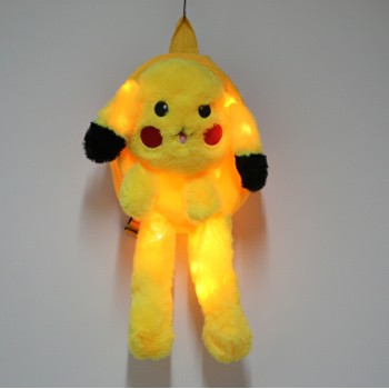 Peluş Işıklı Oynar Kulaklı Pikachu Sırt Çantası 