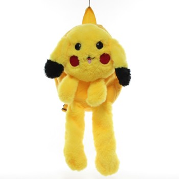 Peluş Işıklı Oynar Kulaklı Pikachu Sırt Çantası 