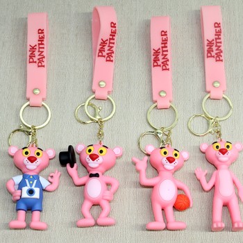 Pembe Panter Silikon Anahtarlık 