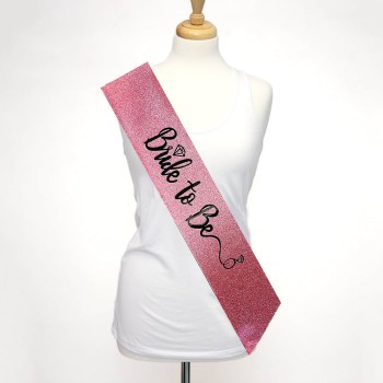 Pembe Siyah Alyanslı Bride To Be Kuşak Kemer