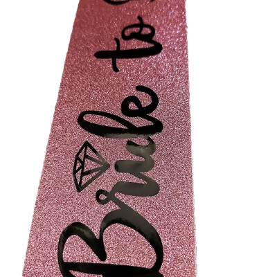 Pembe Siyah Alyanslı Bride To Be Kuşak Kemer