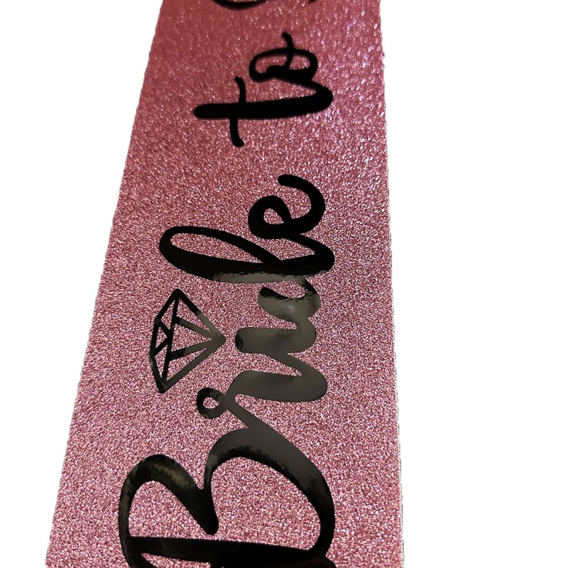 Pembe Siyah Alyanslı Bride To Be Kuşak Kemer