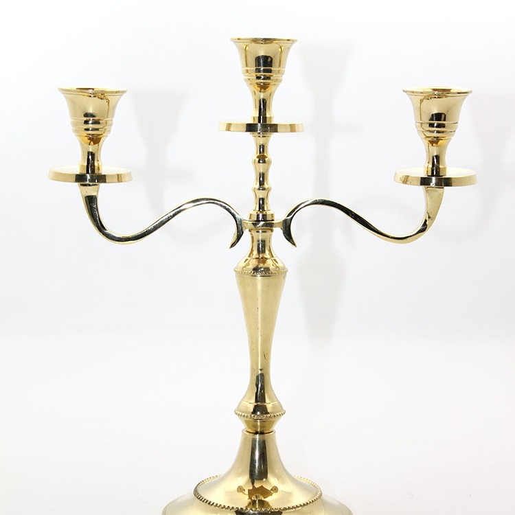 Pirinç 3'lü Şamdan Model 1 