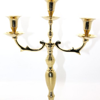 Pirinç 3'lü Şamdan Model 2