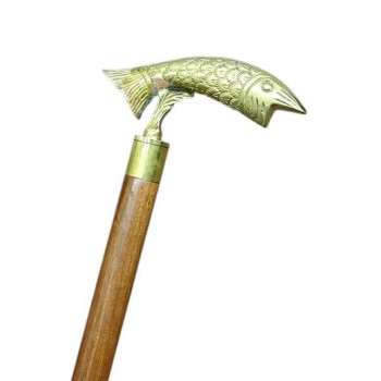Pirinç Balık Tasarımı Baston 