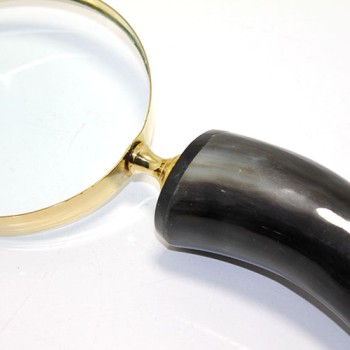 Pirinç Boynuz Saplı Büyüteç Model 3