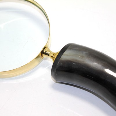 Pirinç Boynuz Saplı Büyüteç Model 3